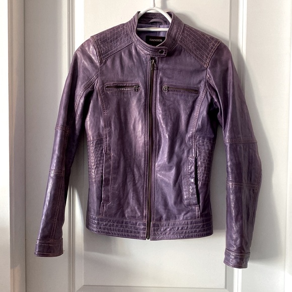 Danier Purple Leather Jacket - Picture 7 of 7